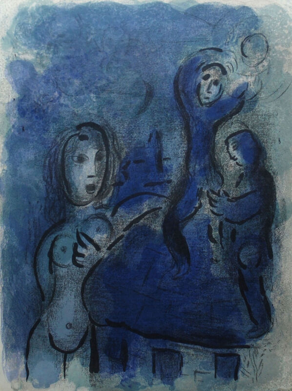 Marc Chagall, ‘Rahab and the Spies of Jericho’, 1960, Print, Lithograph, Georgetown Frame Shoppe