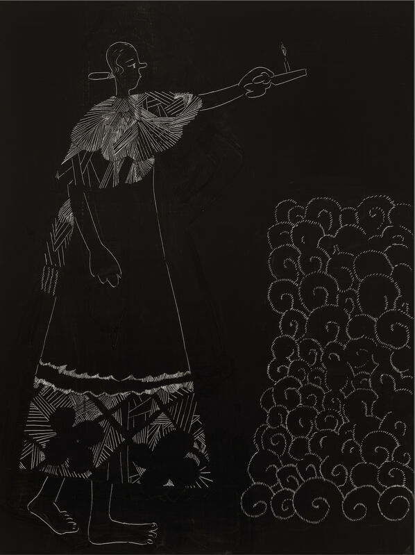 Elena Sisto, ‘Phantom of Liberty 4’, 2020, Painting, Graphite and India ink on panel, Shoshana Wayne Gallery