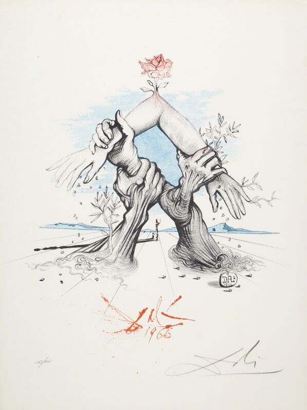 Salvador Dalí, ‘Five Continents’, 1966, Print, Photolithograph in colors on Fabrico Classico paper, Heritage Auctions