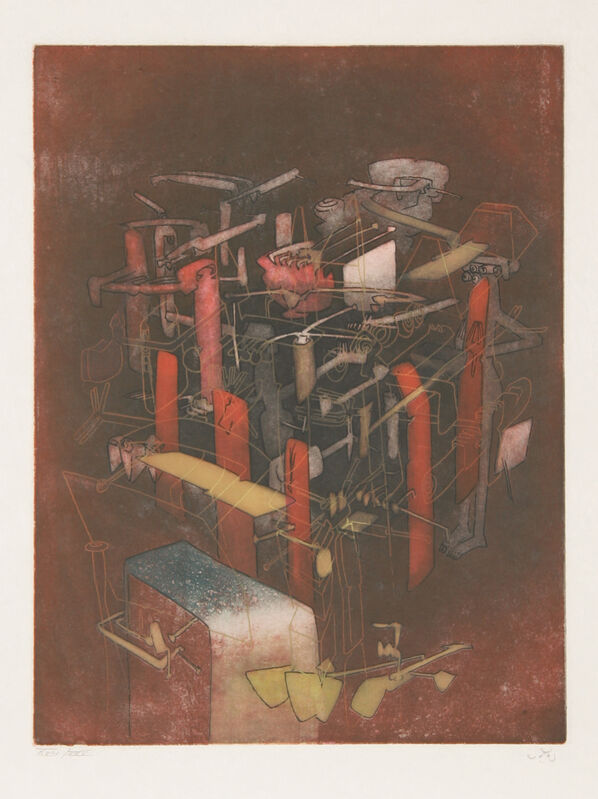 Roberto Matta, ‘Etre atout from Hom’mere III - L’Ergonaute’, 1976-1977, Print, Etching and aquatint on Japon Paper, signed and numbered in pencil, RoGallery