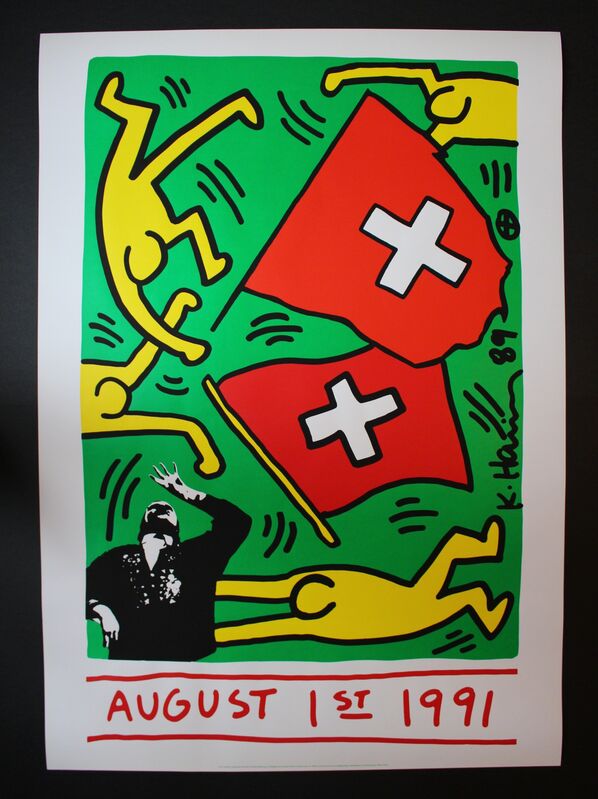 Keith Haring, ‘700 Jahre Schweiz (1991)’, 1991, Print, Offset lithograph, Lougher Contemporary Gallery Auction