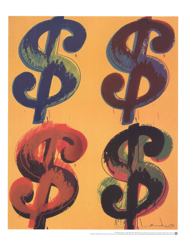 Andy Warhol, ‘Four Dollar Sign’, 2000, Ephemera or Merchandise, Offset Lithograph, ArtWise