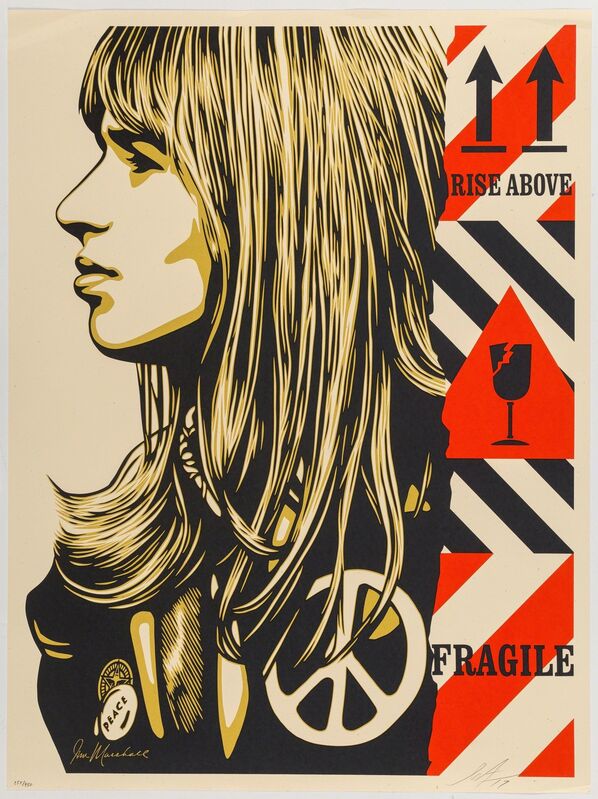 Shepard Fairey, ‘Fragile Peace’, 2017, Print, Screenprint in colors on cream speckled paper, Heritage Auctions