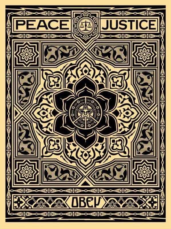 Shepard Fairey, ‘OBEY - Peace & Justice Ornament [Black]’, 2012, Print, Screen-Print, Samuel Owen Gallery