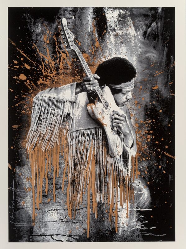 Mr. Brainwash, ‘Jimi Hendrix (Gold)’, 2015, Print, Screenprint in colors on paper, Heritage Auctions