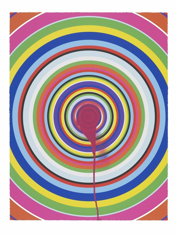Jim Lambie, ‘Sunspots (Fuscia)’, 2018, Print, Digital print, hand-finished with spray paint, Carolina Nitsch Contemporary Art