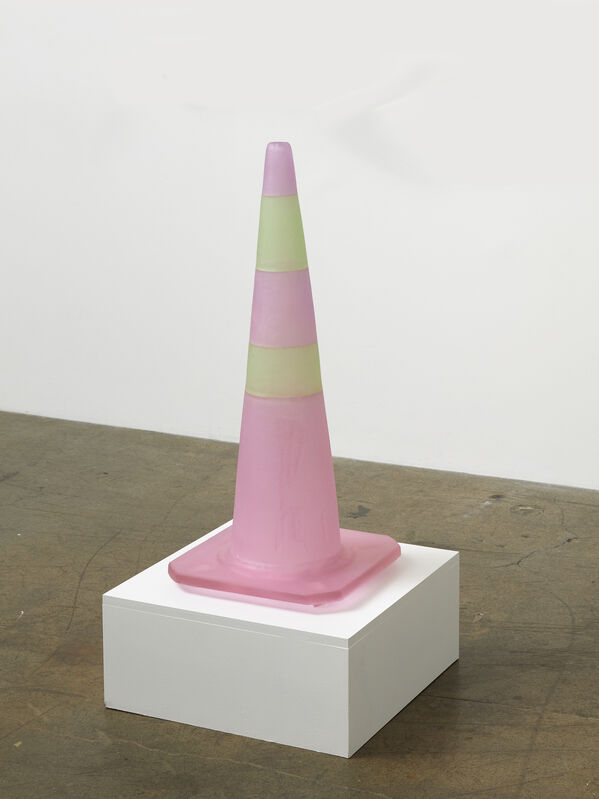 Gregor Kregar, ‘Road Cone (Pink/Green)’, 2020, Sculpture, Cast lead crystal glass, Gow Langsford Gallery