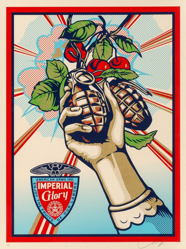 Shepard Fairey, ‘Imperial Glory’, 2011, Print, Screenprint in colors in speckled cream paper, Heritage Auctions