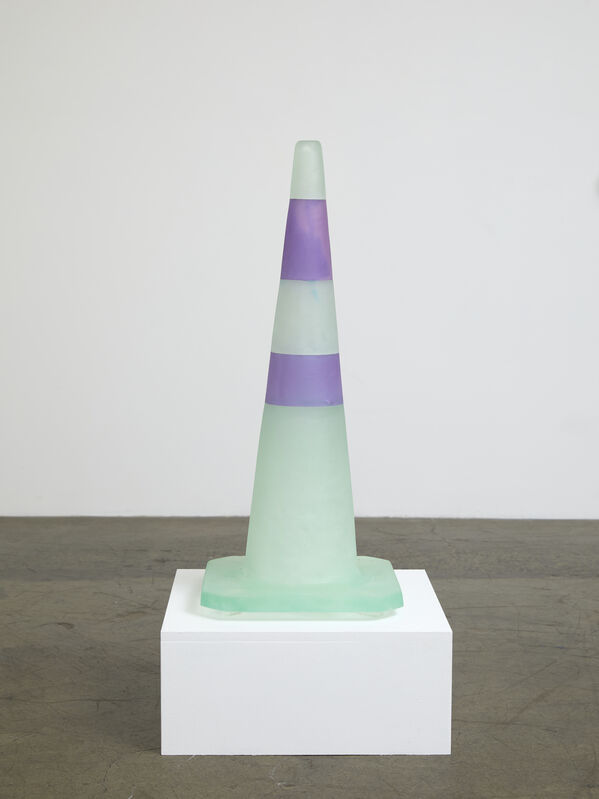 Gregor Kregar, ‘Road Cone (Green/Purple)’, 2020, Sculpture, Cast lead crystal glass, Gow Langsford Gallery