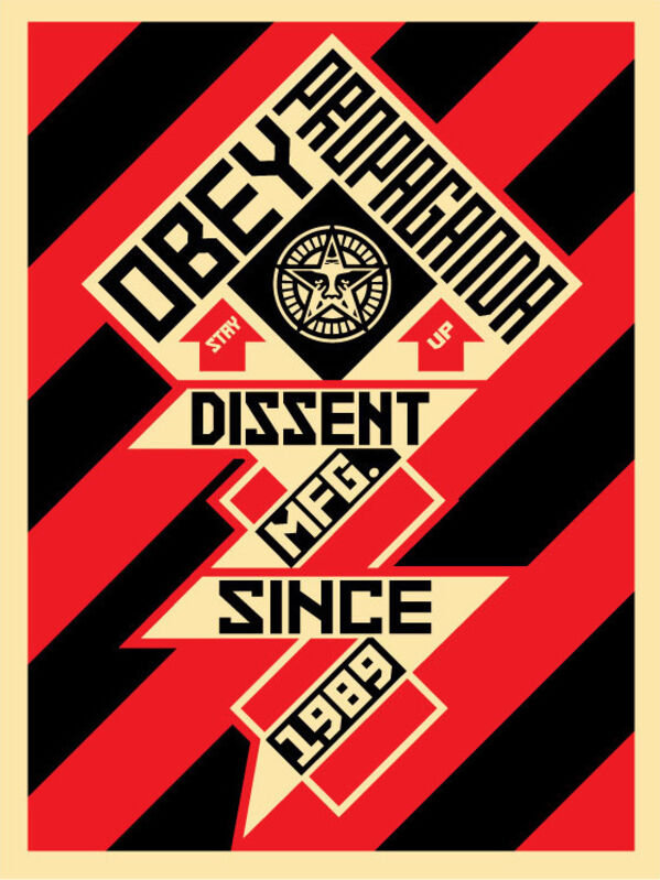 Shepard Fairey, ‘Obey constructivist Banner red’, 2010, Print, Screenprint in colours on paper, DIGARD AUCTION