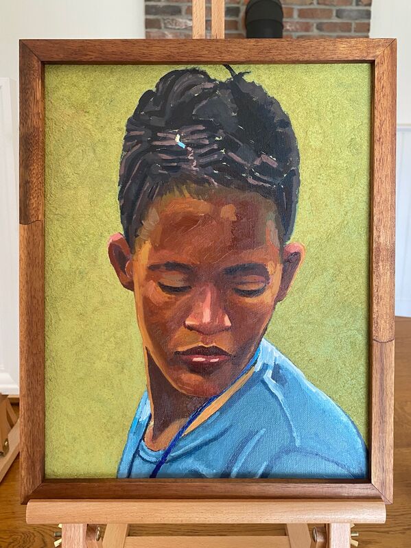 Raelis Vasquez, ‘Trabajadora’, 2020, Painting, Oil, acrylic and sand on canvas, Superposition