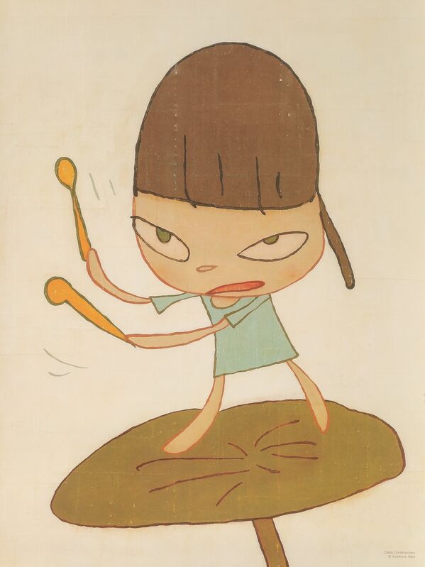 Yoshitomo Nara, ‘Marching on a Butterbur Leaf’, 2019, Print, Offset lithograph in colors on paper, Heritage Auctions