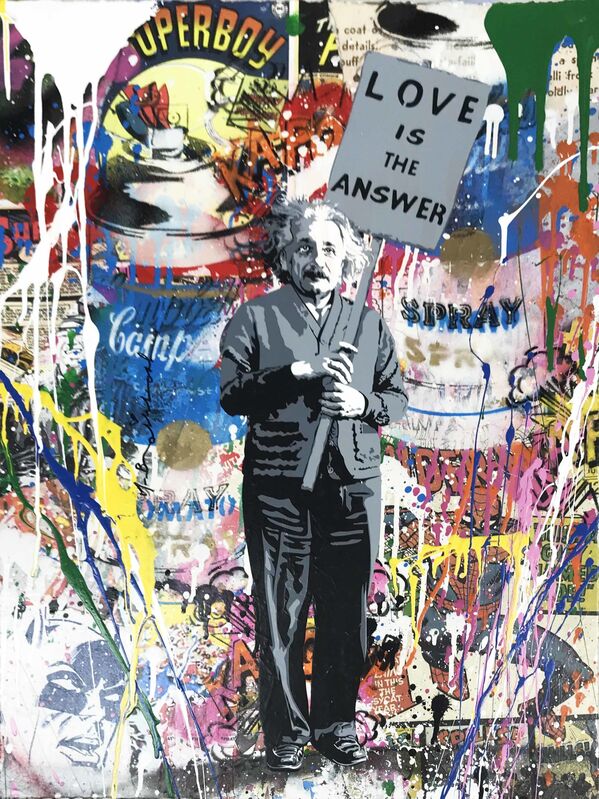 Mr. Brainwash, ‘Einstein’, 2018, Print, Silkscreen and mixed media on paper, Hamilton-Selway Fine Art Gallery Auction