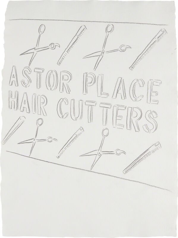 Andy Warhol, ‘Astor Place Haircutters’, ca. 1984, Graphite on HMP paper, Phillips