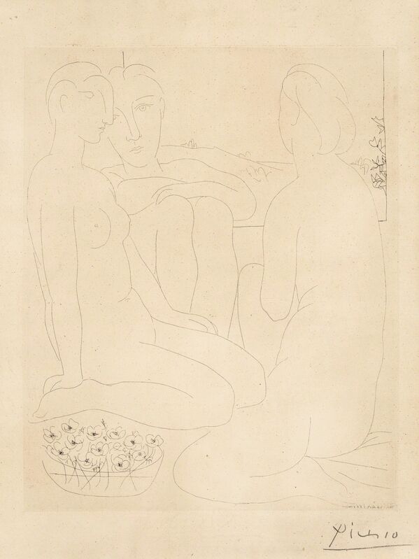 Pablo Picasso, ‘Trois femmes nues près d'une fenêtre, from La Suite Vollard’, 1933, Print, Etching on Montval paper, Heritage Auctions