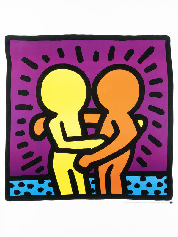 Keith Haring, ‘Untitled (Best Buddies)’, 1987, Print, Offset lithograph in colours on paper, Tate Ward Auctions