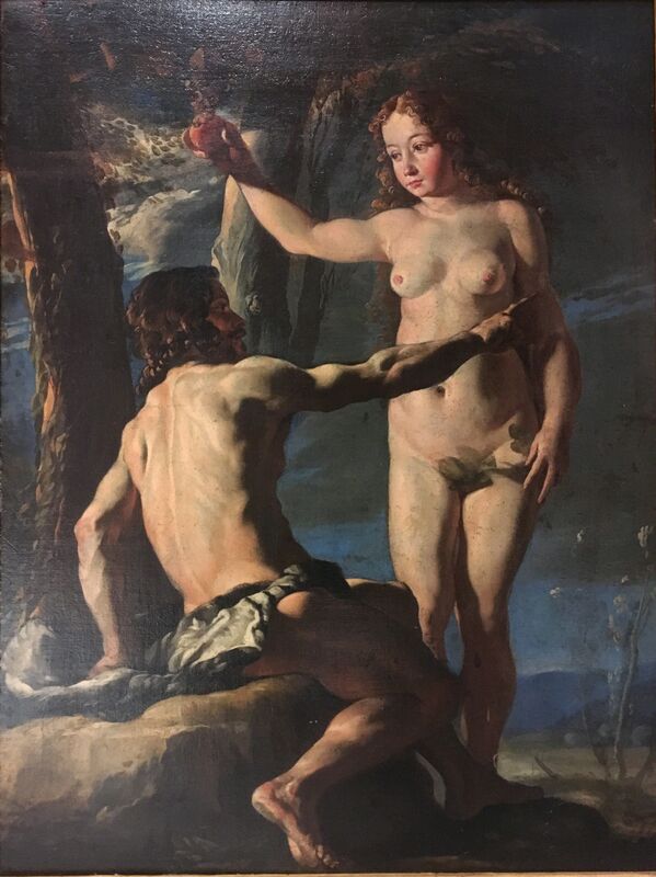 Matthias Stomer, ‘Adam and Eve’, 1600-1652, Painting, Oil on canvas, Robilant + Voena