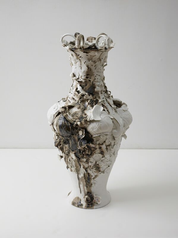 Arlene Shechet, ‘Swan Vase’, 2013, Sculpture, Glazed Meissen porcelain and gold, ICA Boston
