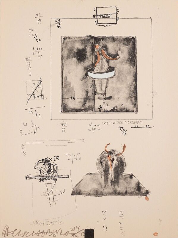 Robert Rauschenberg, ‘Sketch for Monogram, 1959’, 1973, Print, Screenprint and lithograph in colours, on rag paper, RAW Editions Gallery Auction