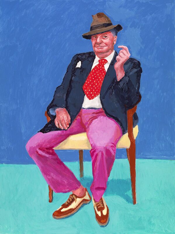 David Hockney, ‘Barry Humphries, 26th, 27th, 28th March 2015’, 2015, Painting, Acrylic on canvas, National Gallery of Victoria 