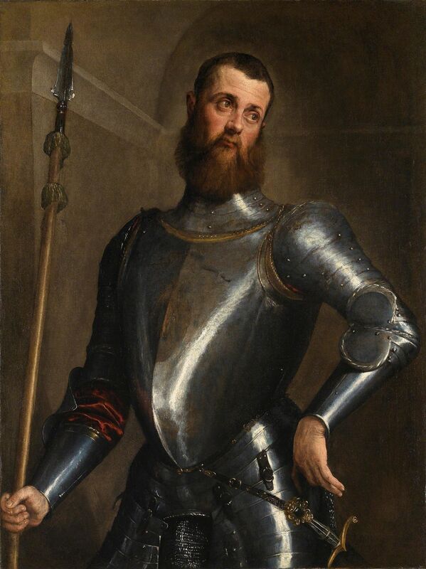 Jacopo Bassano, ‘Portrait of a Man in Armour’, ca. 1560, Painting, Oil on canvas, Robilant+Voena