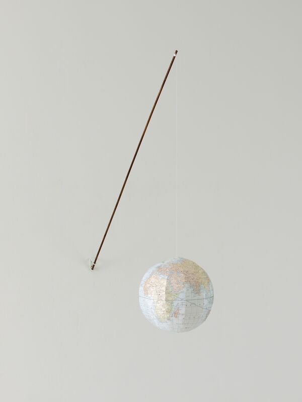 Vija Celmins, ‘Globe’, 2009-2010, Sculpture, Colored pencil and printing ink on Japanese paper, wood, metal, and string, San Francisco Museum of Modern Art (SFMOMA) 