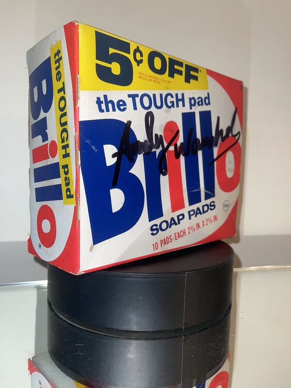 Andy Warhol, ‘Brillo Soap Pads’, 1977, Ephemera or Merchandise, Ink on cardboard., Gallery 55 TLV