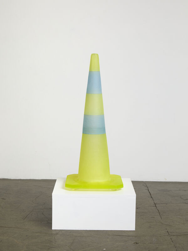 Gregor Kregar, ‘Road Cone (Yellow/Blue)’, 2020, Sculpture, Cast lead crystal glass, Gow Langsford Gallery