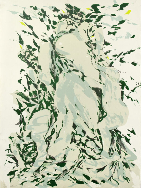 Elaine de Kooning, ‘Jardin de Luxembourg V’, 1977, Print, Five-color Lithograph, Tamarind Institute