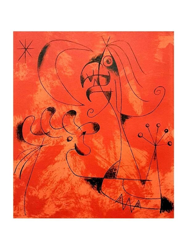 Joan Miró, ‘Original Lithograph "Anger" by Joan Miro’, 1956, Print, Lithograph, Galerie Philia