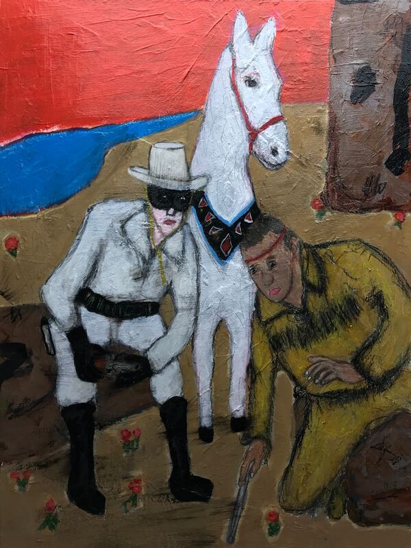Morrison Pierce, ‘Is That Your Horse?’, 2020, Painting, Acrylic on panel, McVarish Gallery