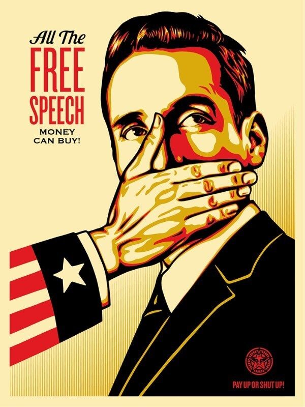 Shepard Fairey, ‘Pay Up or Shut Up’, 2015, Print, Screen print, Dope! Gallery