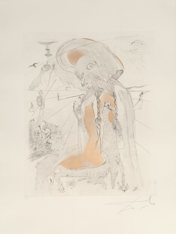 Salvador Dalí, ‘Athena, from The Mythology’, 1963, Print, Etching on Arches paper, Heritage Auctions