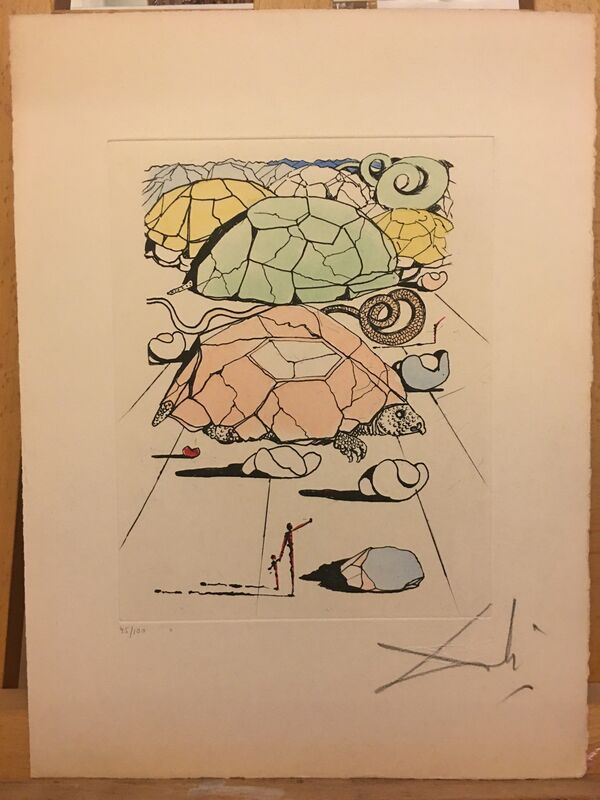 Salvador Dalí, ‘La Mont tortue (The Turtle Mountain)’, 1967, Print, Etching, Puccio Fine Art