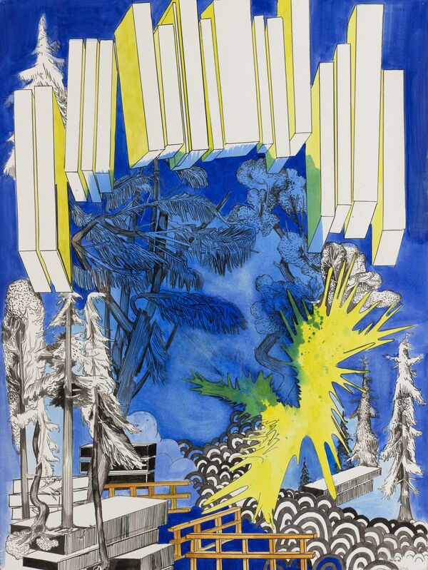 Susanne Kühn, ‘Spritzer’, 2011, Drawing, Collage or other Work on Paper, Mischtechnik auf Papier, Galerie Kleindienst