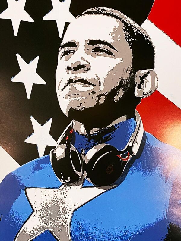 Mr. Brainwash, ‘Obama Captain America’, 2012, Print, Offset lithograph print on satin poster paper, Samhart Gallery