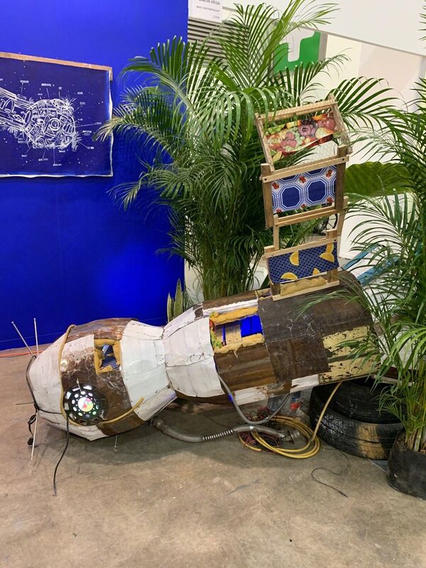 Simon Vega, ‘Mini Soyuz - Mini Bar’, 2019, Installation, Iron bar, metal wood, objects, found materials, MAIA Contemporary