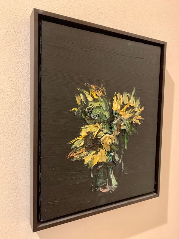 Allison Schulnik, ‘Sunflowers ’, 2008, Painting, Oil on canvas, Mark Moore Fine Art