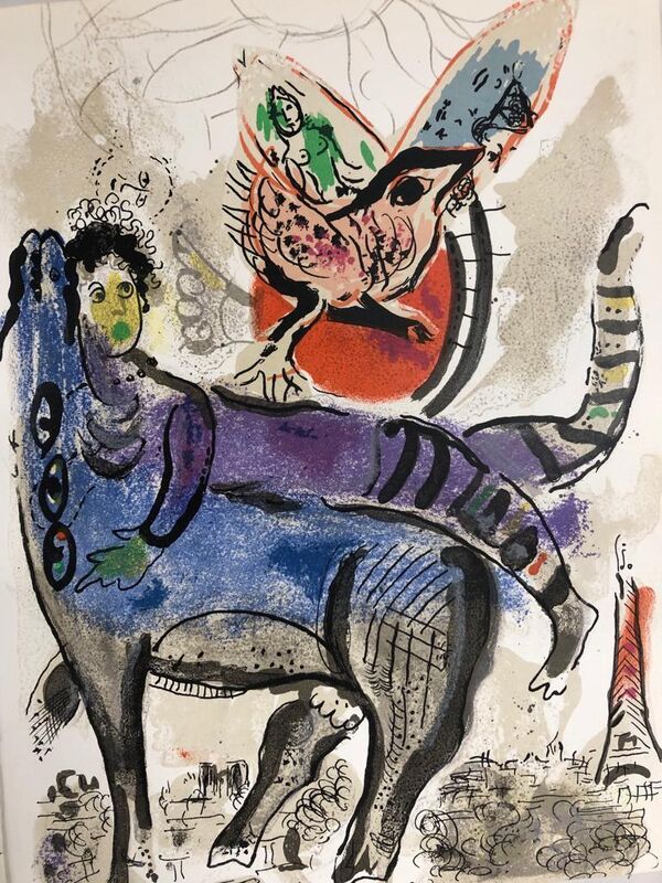 Marc Chagall, ‘La Vache Bleue’, 1967, Print, Lithograph on paper, Samhart Gallery