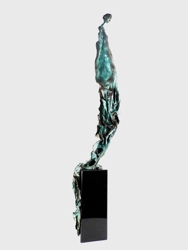 Ilaria Arpino, ‘The Thought’, 2018, Sculpture, Bronze, green, silver, black patina, Blinkgroup Gallery