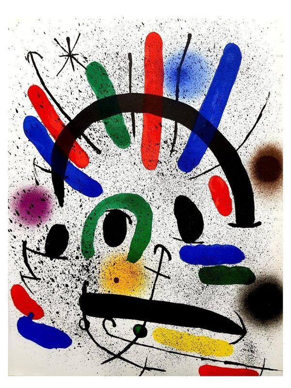 Joan Miró, ‘Original Lithograph "Abstract Composition V" by Joan Miro’, 1981, Print, Rives Vellum, Galerie Philia