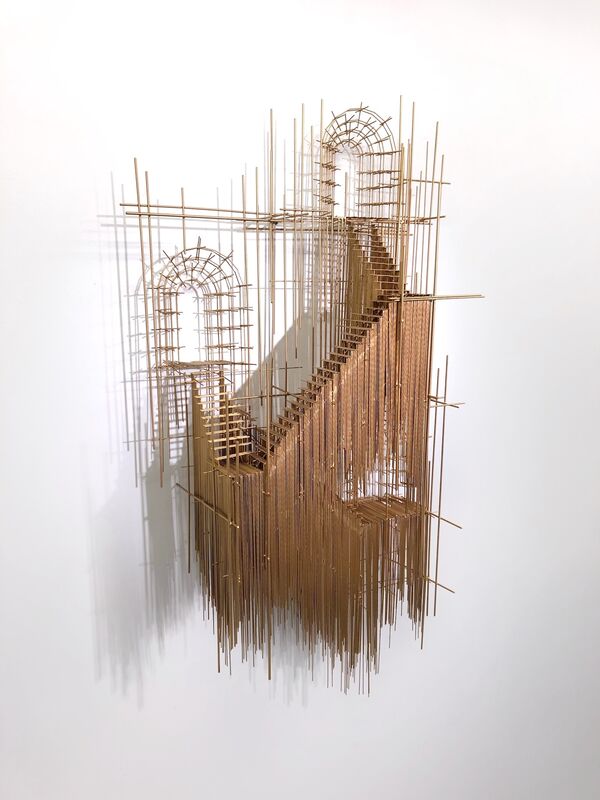David Moreno (b.1978), ‘Conexión de catedral la puerta de atrás ’, 2020, Sculpture, Carbon Steel, Silver, Gold paint, Macadam Gallery