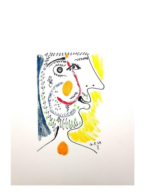 Pablo Picasso, ‘Lithograph "The Taste of Happiness" after Pablo Picasso’, 1970, Print, Arches Vellum, Galerie Philia