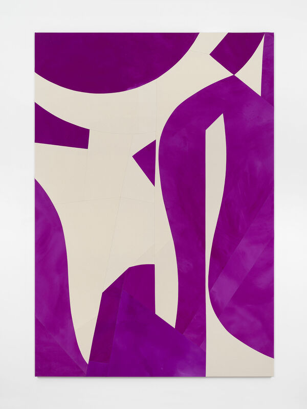 Sarah Crowner, ‘Standing and Hanging Forms, Violet’, 2019, Painting, Acrylic on canvas, sewn, Casey Kaplan