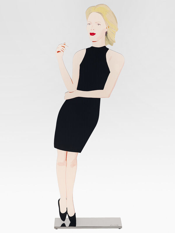 Alex Katz, ‘Ruth (from Black Dress Cut-Out Series)’, 2018, Print, Cutout from shaped powder-coated aluminum, printed the same on each side with UV cured archival inks, clear coated, and mounted to 1/4 inch stainless steel base, Artsy x Forum Auctions