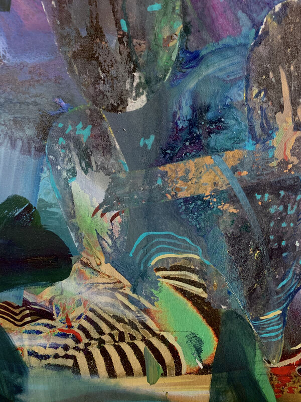 Joshua Dildine, ‘RyRyScoJo’, 2019, Painting, Acrylic, oil and uv coated ink on canvas, Mark Moore Fine Art