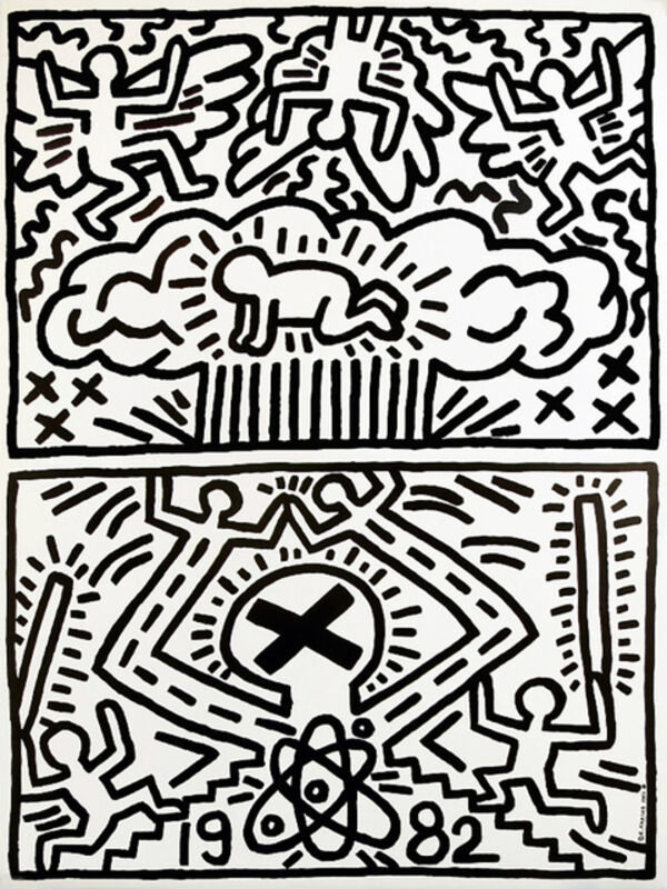 Keith Haring, ‘Nuclear Disarmament poster’, 1982, Posters, Lithographic poster, Gallery 52