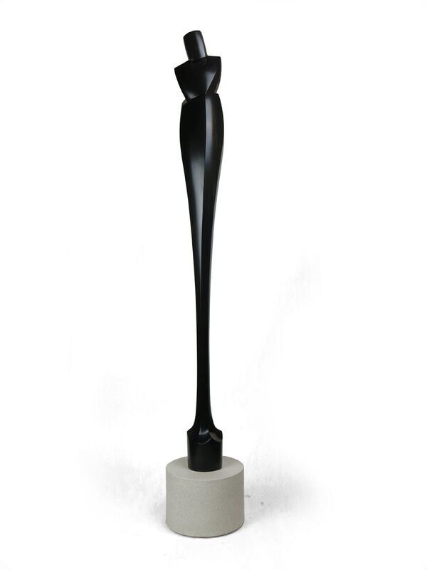 Joel Urruty, ‘Lady in Black ’, Sculpture, Mahogany, Lacquer, Cast Concrete, Isabella Garrucho Fine Art