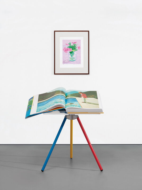 David Hockney, ‘A Bigger Book, Art Edition A’, 2010/2016, Mixed Media, IPad drawing in colours, printed on archival paper, with full margins, with the illustrated 680-page chronology book numbered '0174', original print portfolio and adjustable book stand designed by Marc Newson, contained in the original cardboard box with label stamp-numbered '0174'., Phillips