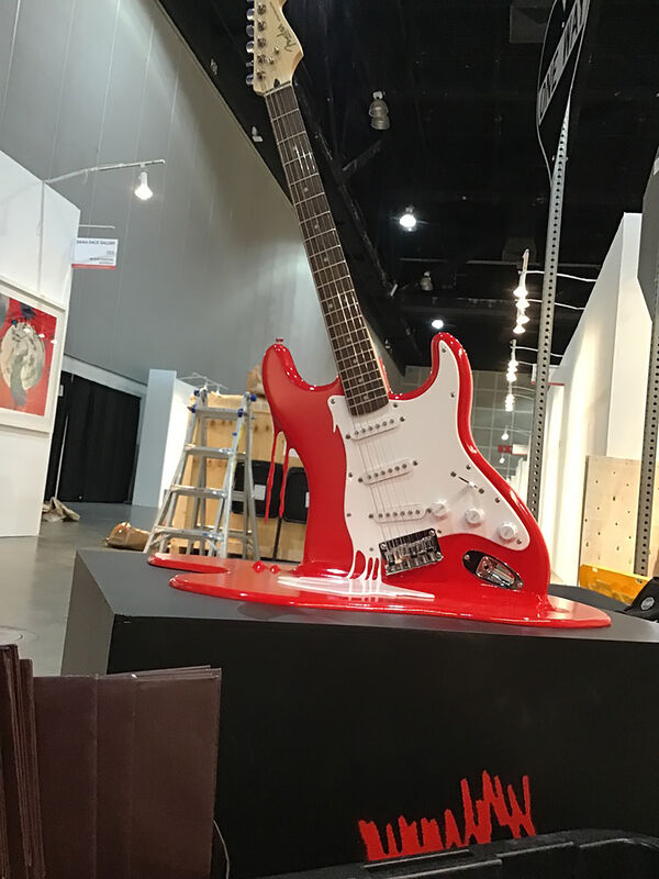Plastic Jesus, ‘"The Art Of Noise" Genuine Sculpted Fender Stratocaster Guitar’, 2021, Sculpture, Epoxy, resin, enamel, spray paint wood, automotive paint, Wallspace